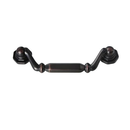 Utopia Alley Suffolk Drop Cabinet Pull Oil Rubbed Bronze 3.8 inch Center to Center HW313PLRB011